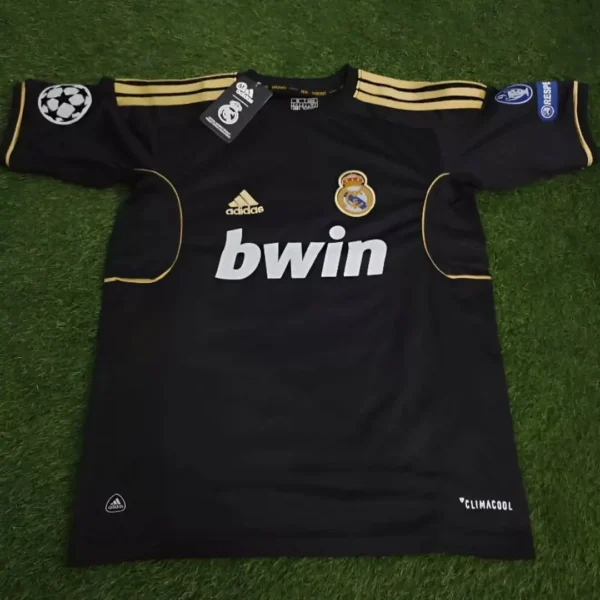 REAL MADRID SPAIN 2011 2012 AWAY FOOTBALL SHIRT JERSEY #7 RONALDO BLACK CAMISETA